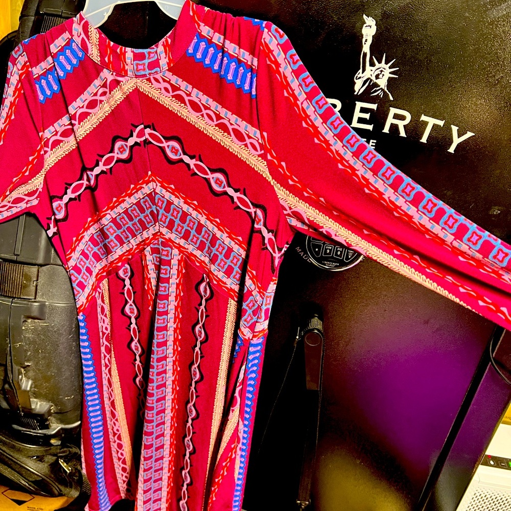 Worn 1x Free people dress. Stretchy material. Long sleeve